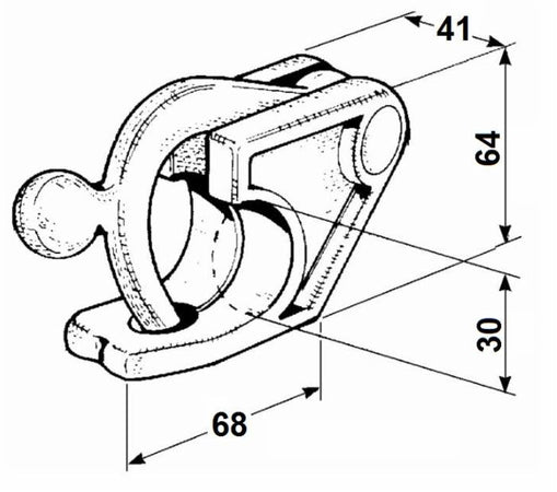 Chiusura a blocco leggera Ø 30mm