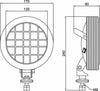 Faro da lavoro alogeno Ø 135mm da 24V 55W