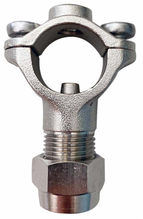 Getto a morsetto in ottone nichelato Ø 22mm confezione da 3 pezzi