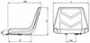 Sedile autopellante con guide larghezza 485mm