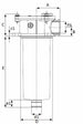 Filtro semi immerso da 1/2 filtrzione 30µ lunghezza 82mm
