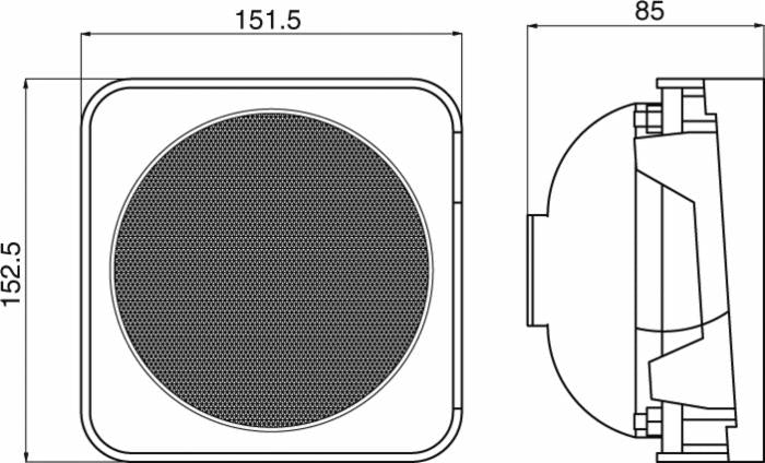 Proiettore asimettrico 152x152mm