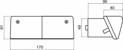 Fanale direzione e posizione sx 165x60mm