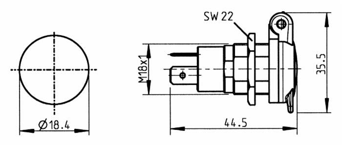 Presa bipolare ad incasso 6-24v con cappuccio. Confezione da 2pz