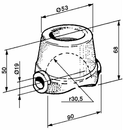 Chiocciola per ribaltamento dei rimorchi Ø 60mm