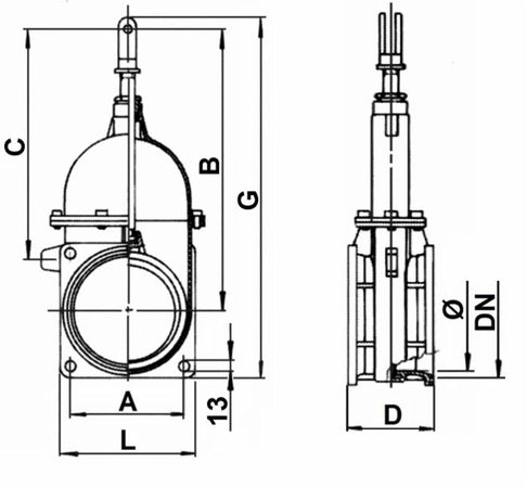 Saracinesca 6" doppia flangia