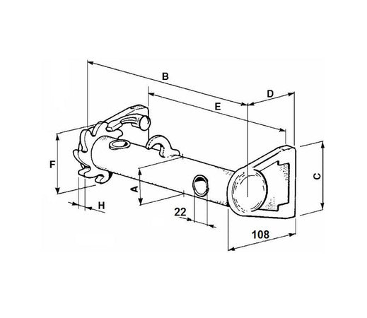 Verricello destro rinforzato ø 60mm