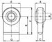 Supporto inferiore rotula sferica seconda categoria con Ø 25mm testa Ø 76mm e interazione 50mm
