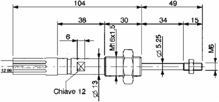 Cavo telecomando lunghezza 1750mm
