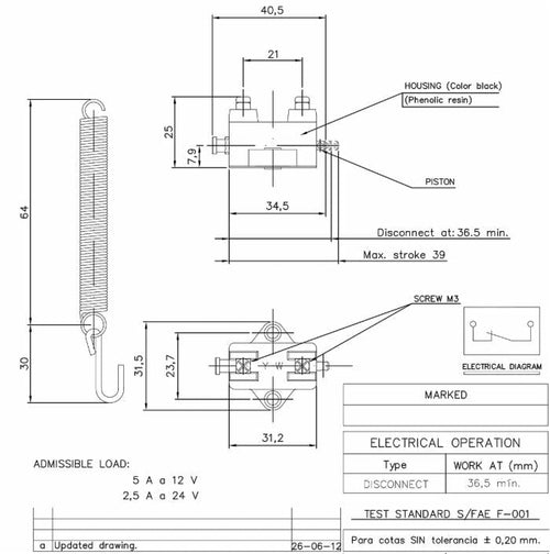 Interruttore luci stop adattabile a riferimenti originali Fiat 4954118 e 80435783 Confezione da 2pz