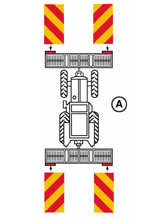 Kit 2 pannelli per segnalazione attrezzature e convogli agricoli
