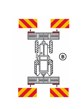 Kit 2 pannelli per segnalazione attrezzature e convogli agricoli