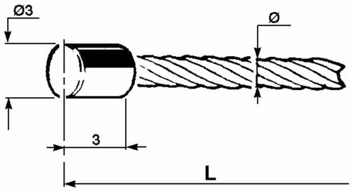 Filo acceleratore ø 1,2mm con lunghezza 2500 mm