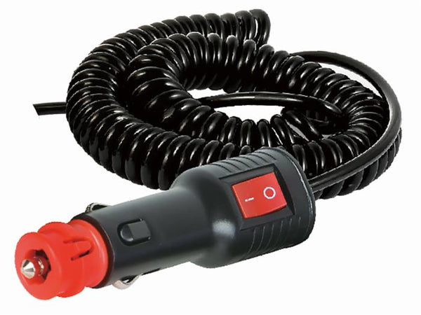 Cavo spiralato con spina accendisigari on/off 3,5m