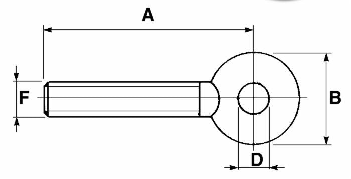 Tirante filettato M16x2 con testa tonda Dx