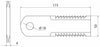 Coltello triciapaglia lunghezza 173mm larghezza 50mm
