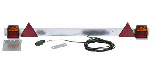 Barra con fanali posteriori LED 12V e lunghezza regolabile 1,18-1,72 metri