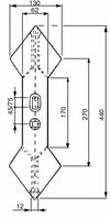 Vomere doppio cuore compatibile Vogel&Noot CV007005 440x130mm