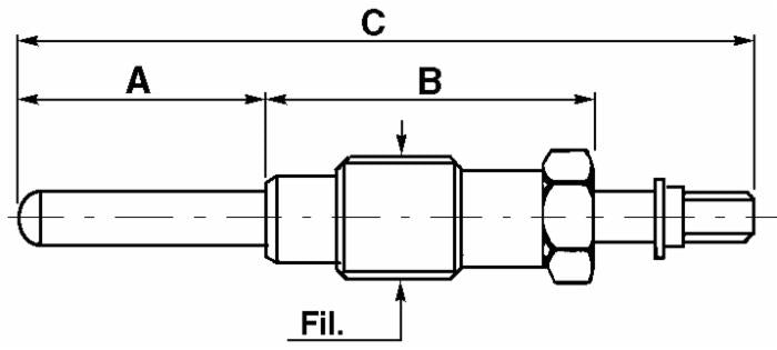 Candeletta preriscaldamento 24V compatibile Fiat 4122453