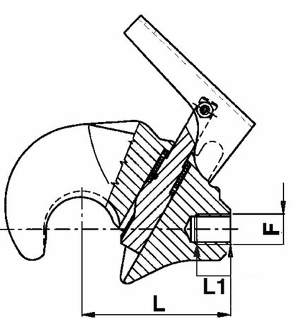 Gancio rapido superiore per terzo punto cat. III filetto M27x2