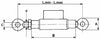 Manicotto catena stabilizzatrice M16x2 con tiranti a testa tonda
