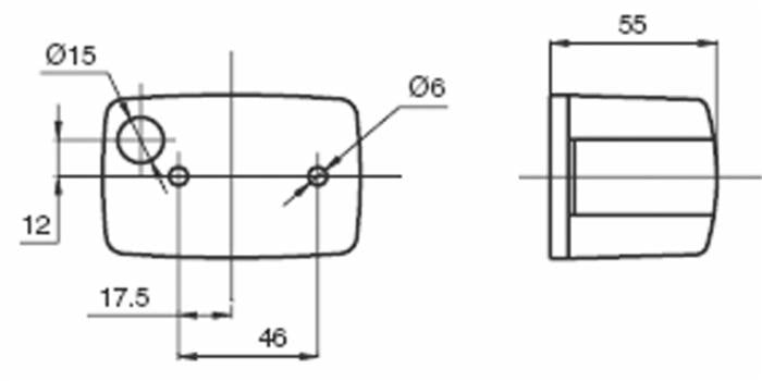 Fanale freccia omologato anterolaterale destra 85x54mm