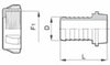 Portagomma con girello dritto M52x3 Ø 40