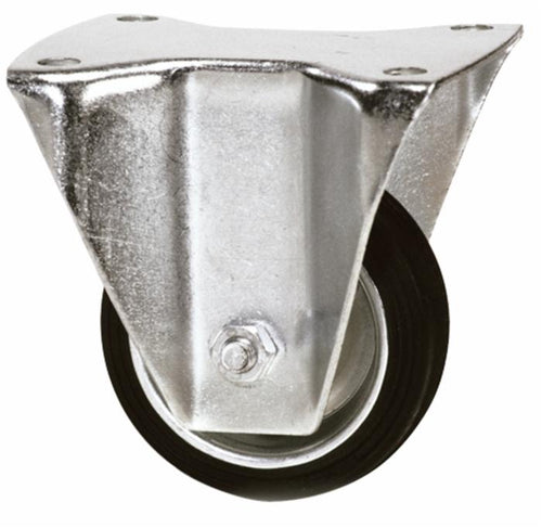 Ruota gommata 100x30mm supporto fisso