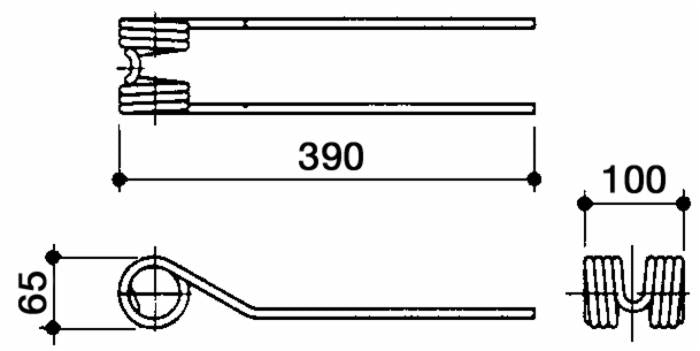 Dente girello adattabile Fontanesi 200018 filo 9 confezione da 5 pezzi