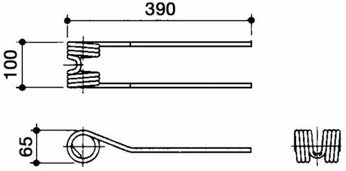 Dente girello adattabile Slam lunghezza 390 filo 9