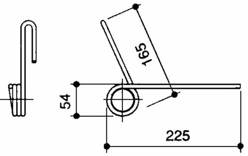 Dente Posteriore Seminatrice Carraro - Nodet JF348 FYX0348 Filo 7