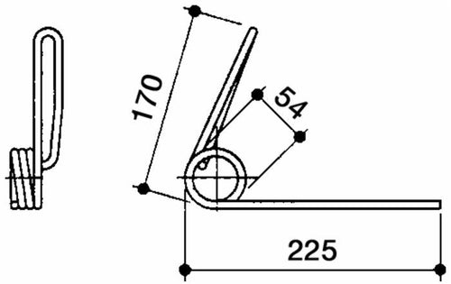 Dente Anteriore Seminatrice Carraro - Nodet JF651 FYX0651 Filo 7 confezione da 5 pezzi
