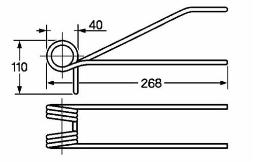 Dente strigliatore adattabile Moreni Damax filo 6,5