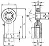 Terminale a snodo femmina per terzo punto Ø 20mm modello EFPB
