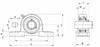 Supporto dritto autoallineante UCP 210 Ø albero 50mm