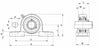 Supporto dritto autoallineante UCP 206 Ø albero 30mm