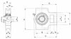 Supporto scorrevole autoallineante UCT 208 con cuscinetto Ø 40mm