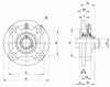 Supporto a flangia tonda autoallineante UCFC 206 con cuscinetto Ø 30mm