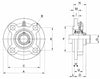 Supporto a flangia tonda autoallineante UCFC 210 con cuscinetto Ø 50mm