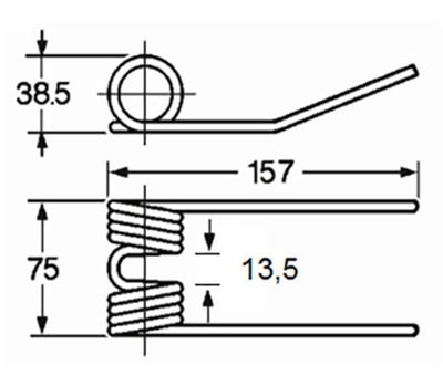 Dente pick-up adattabile Krone 9380401 filo 5,5 confezione da 5 pezzi
