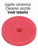 Ugello in ceramica Ø 18mm foro Ø 1mm confezione da 15 pezzi