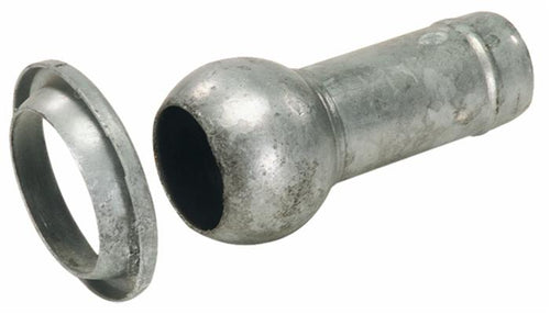 Sfera e anello zincati Ama con tronchetto portagomma ø 120mm per impianti di irrigazione