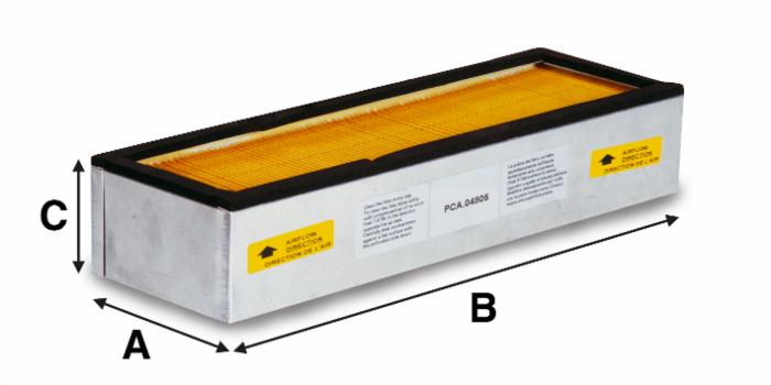 Filtro ad aria originale Panclean AP3366 a pannello per cabina 740x125x60mm