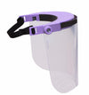 Visiera viola regolabile in policarbonato leggera 130g certificata resistente e riutilizzabile