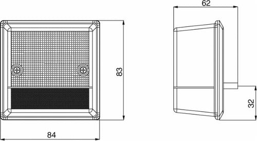 Fanale anteriore dx-sx di direzione e posizione 84x83mm