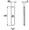 Vomere reversibile 40x6x135 per molla gare