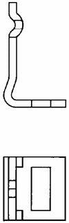 Staffa per molla flex 50x6,telaio 50x15 confezione da 10 pezzi