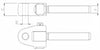 Attacco snodato Ø 32 spessore 51mm filettato M36x3 destro