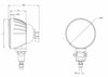 Faro da lavoro alogeno rotondo Ø 80mm ad ampio raggio 50W lampadina PGJ13 inclusa