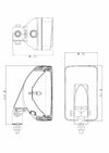 Faro da lavoro alogeno ad ampio raggio 55-70W dx e sx